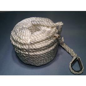3/8" 100Ft Twisted 3 Strand Nylon Anchor Rope Braided Boat Sailb