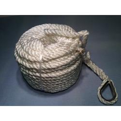3/8" 100Ft Twisted 3 Strand Nylon Anchor Rope Braided Boat Sailb